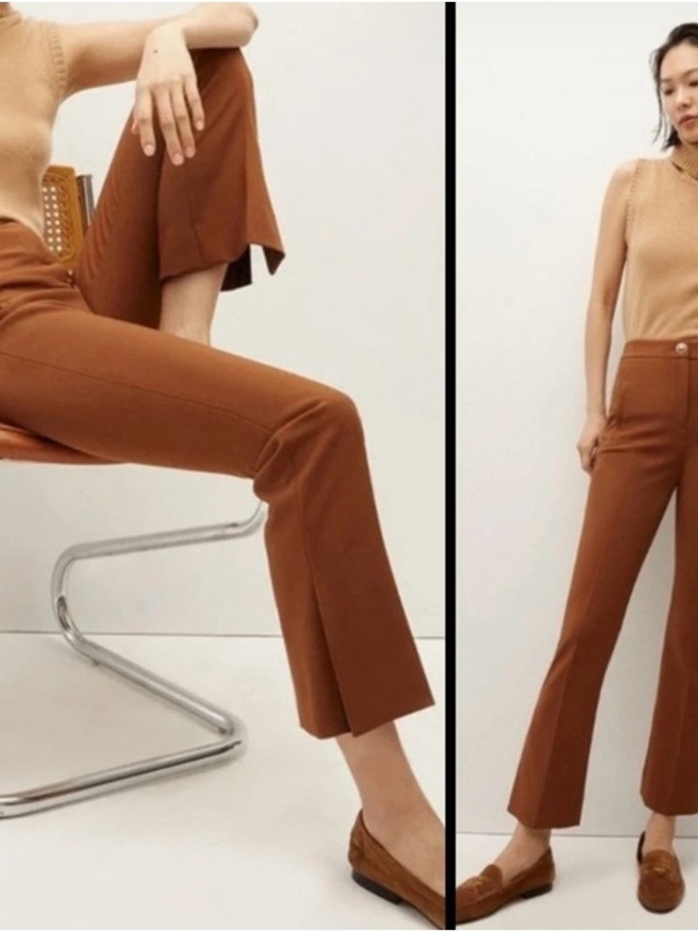 Veronica Beard womens dark ochre Arte pant w/slit size 16.